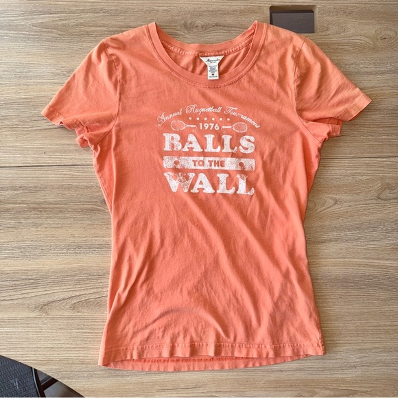 Vintage Abercrombie Y2K Women’s T-shirt Orange Size M - Picture 9 of 10